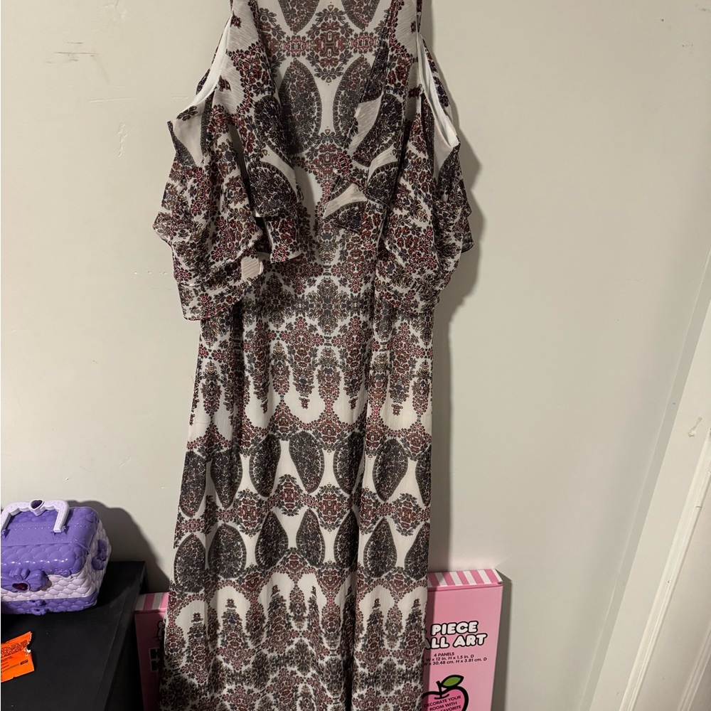 Banana Republic Black and White Maxi Dress